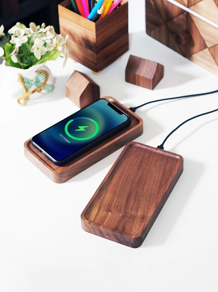 Black Walnut MagSafe Tray Charger