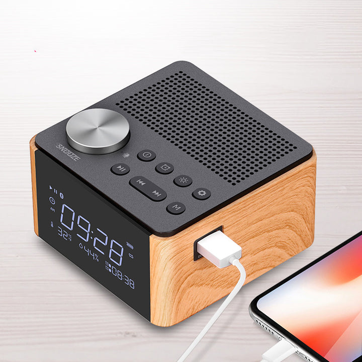 Wood Retro Bluetooth Bedside Mini Speaker - ChunkCase