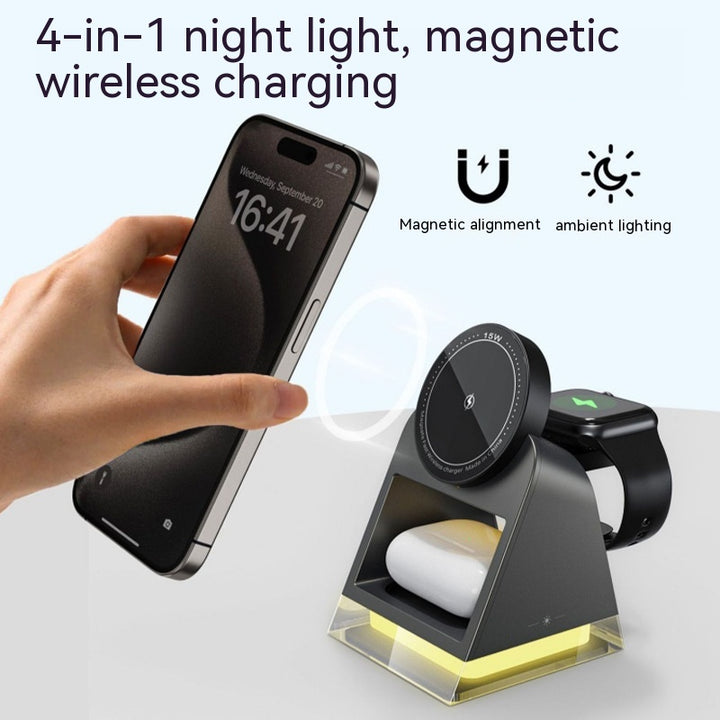 MagnaLite 3-in-1 Compact Wireless Charger with Night Lamp - ChunkCase