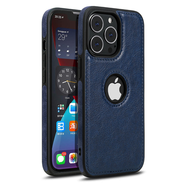 Faux Leather Pattern Stitching iPhone Case - ChunkCase
