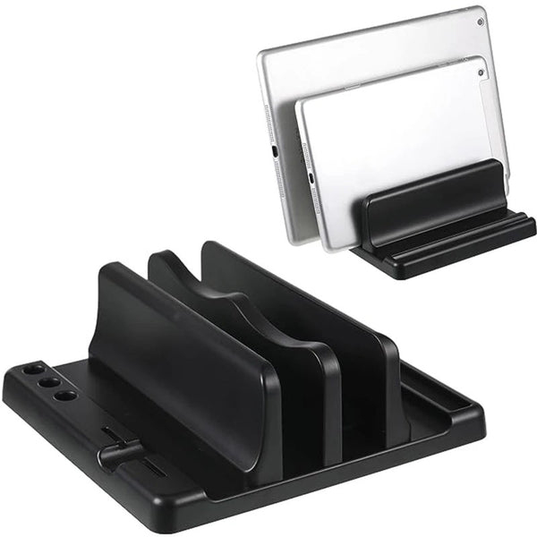 Adjustable Notebook and Tablet Vertical Storage Riser with Cooling Base - ChunkCase