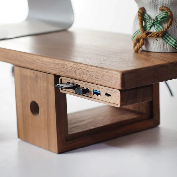 Solid Wood Under-Table USB 3.0 Docking Station