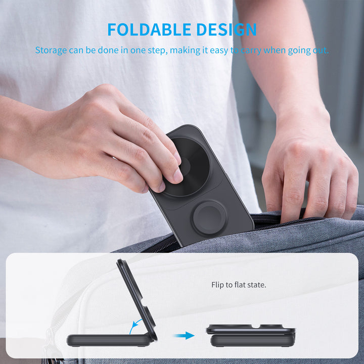 Folding With Cable 8000mAh Wireless Magnetic Power Bank