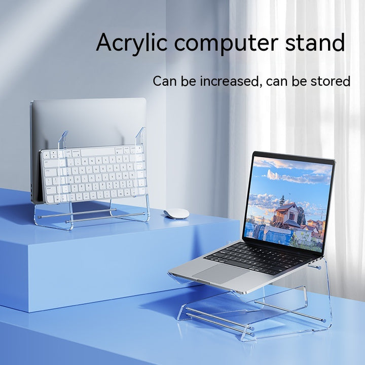 Acrylic Laptop Riser Vertical Storage - ChunkCase