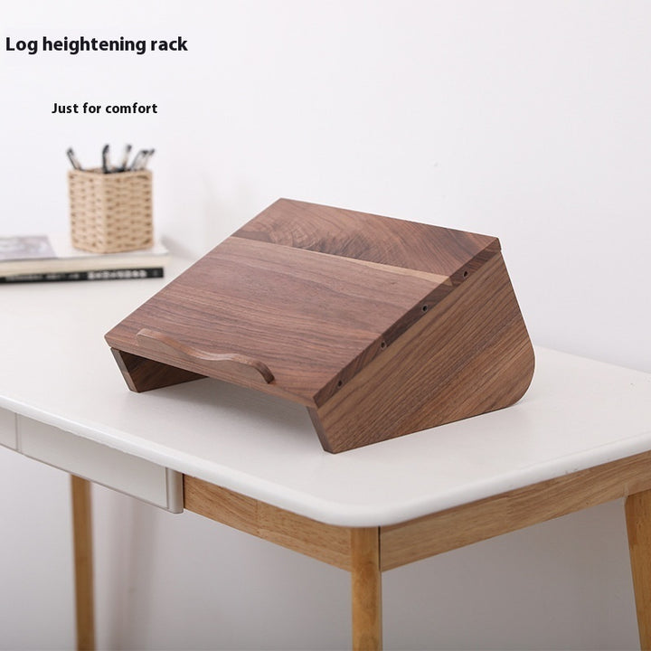 Tilted Wooden Vertical Laptop Stand