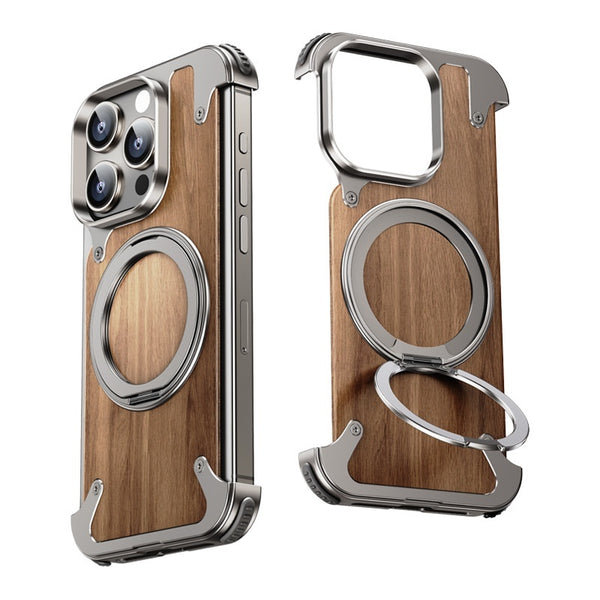 360° Rotating Bracket Metal iPhone Case