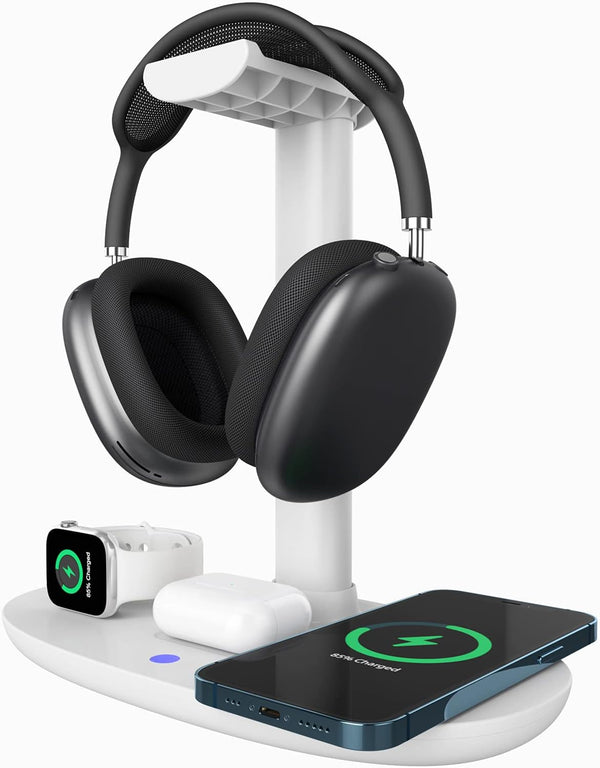 MagSafe Wireless Charging Dock with Headphone Hanger