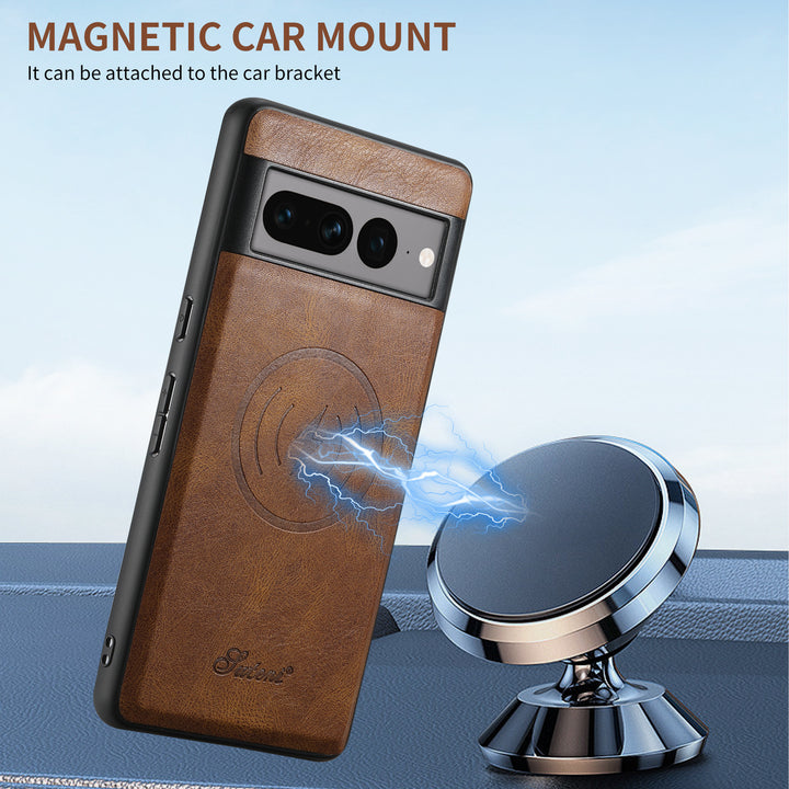 Magnetic Leather Phone Case for Google Pixel