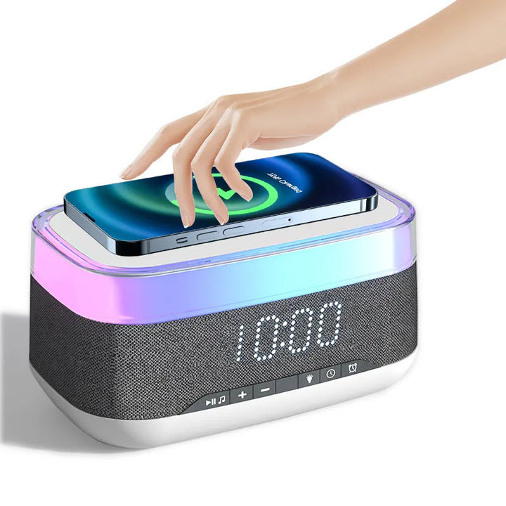 Smart Multifunctional Alarm Clock with Bluetooth Speaker and Wireless Charger - ChunkCase