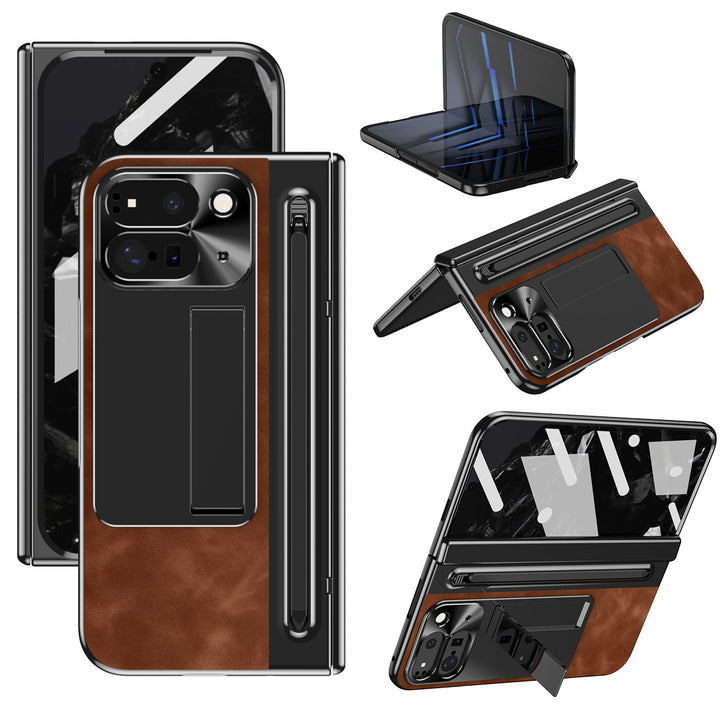 Leather Hinge Full Wrap Pixel 9 Pro Case