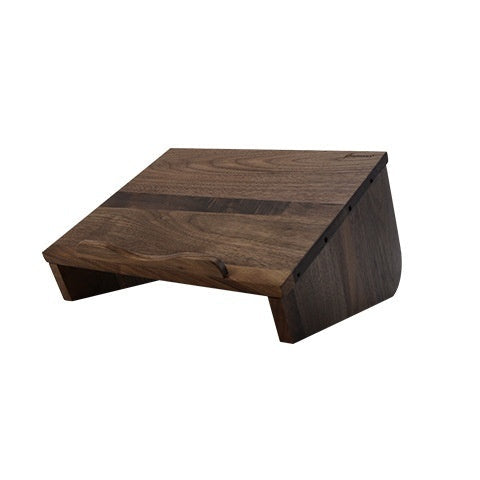 Tilted Wooden Vertical Laptop Stand