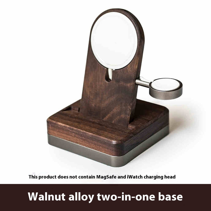 Solid Wood Wireless Charging Watch Stand Mobile Phone Holder