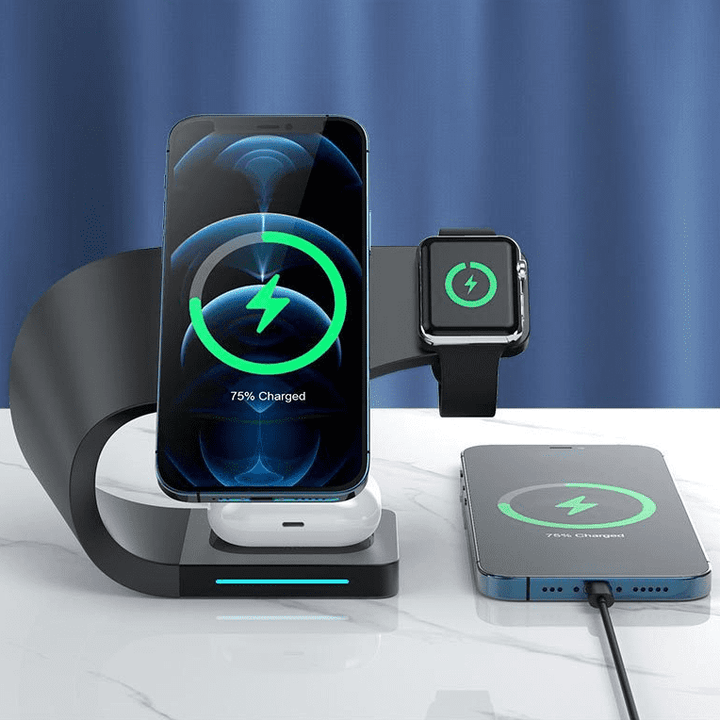 Sleek Curve Wireless Charger for Apple Devices
