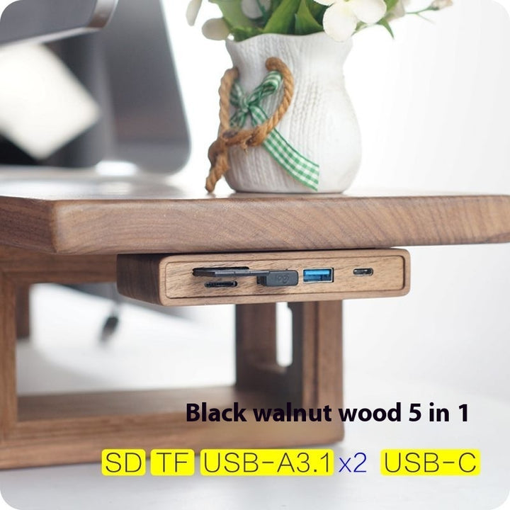 Solid Wood Under-Table USB 3.0 Docking Station