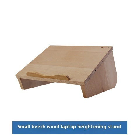 Tilted Wooden Vertical Laptop Stand