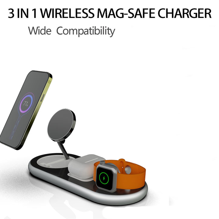 TriMag Power Universal 3-in-1 Magnetic Wireless Charger - ChunkCase