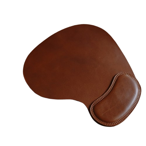 Cowhide Leather Wrist Support Mouse Pad