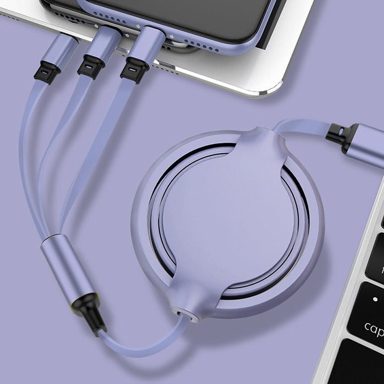 3-in-1 Multifunctional Liquid Silicone Mobile Charging Cable - ChunkCase