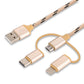 3-in-1 Type-C Tiger Pattern Braid Fast Charging Cable for Apple and Andriod - ChunkCase
