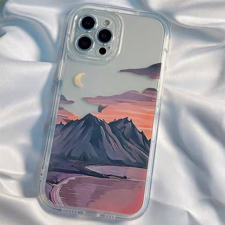 Mountains and Sunset Couple iPhone Case -#option1-#-ChunkCase