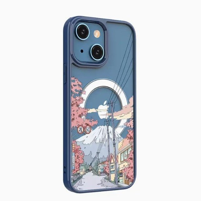 Mt. Fuji and Sakura MagSafe iPhone Case -#option1-#-ChunkCase