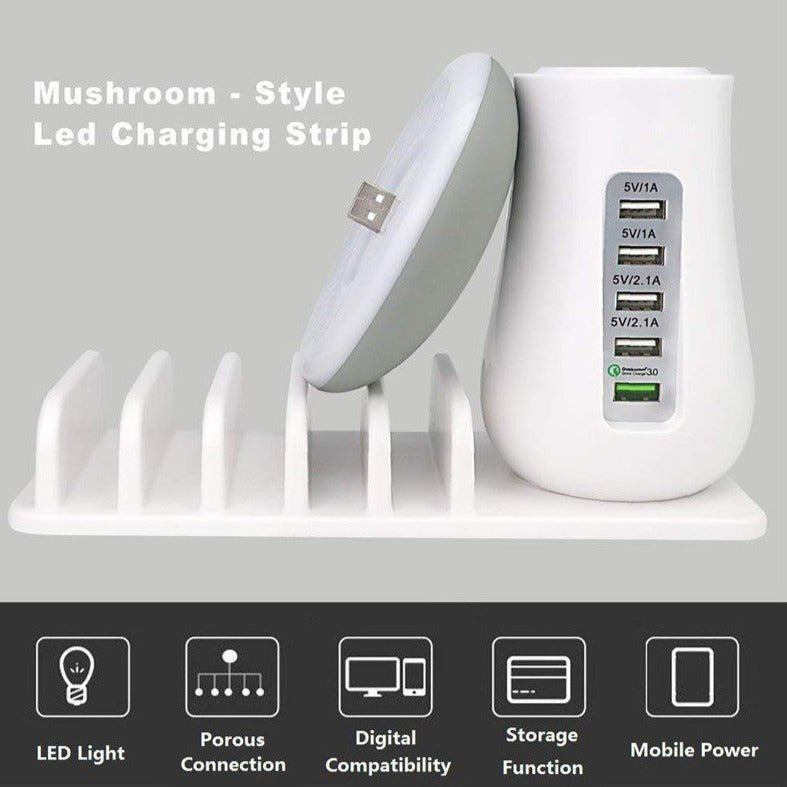 Multifunction Mushroom USB Charging Station and Lamp - ChunkCase