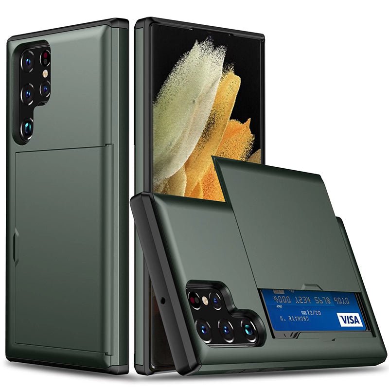 Metal Cards Slot Samsung Galaxy Case -#option1-#-ChunkCase