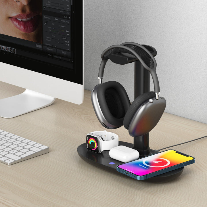 Wireless Charger Station with Headphone Hanger - ChunkCase